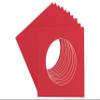 5x5 Mat For 7x7 Frame - Precut Cardinal Red Circle Shaped Photo Mat Board Opening - Acid Free Matte and Bevel Cut for Family Photos, Pack of 100 Matboards Show Kit With Acid Free Backings & Clear Bags view 1