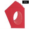 5x5 Mat For 7x7 Frame - Precut Cardinal Red Circle Shaped Photo Mat Board Opening - Acid Free Matte and Bevel Cut for Family Photos, Pack of 100 Matboards Show Kit With Acid Free Backings & Clear Bags view 2