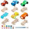 WANTKA Wooden Cars Unfinished Wood Crafts DIY Craft Wood Kit for Student Family Activities Arts and Crafts Kit for Kids (12 PCS) view 1