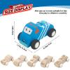 WANTKA Wooden Cars Unfinished Wood Crafts DIY Craft Wood Kit for Student Family Activities Arts and Crafts Kit for Kids (12 PCS) view 3