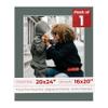 16x20 Mat for 20x24 Frame - Precut Mat Board Acid-Free Charcoal 16x20 Photo Matte Made to Fit a 20x24 Picture Frame, Premium Matboard for Family Photos, Show Kits, Art, Picture Framing, Pack of 1 Mat view 1