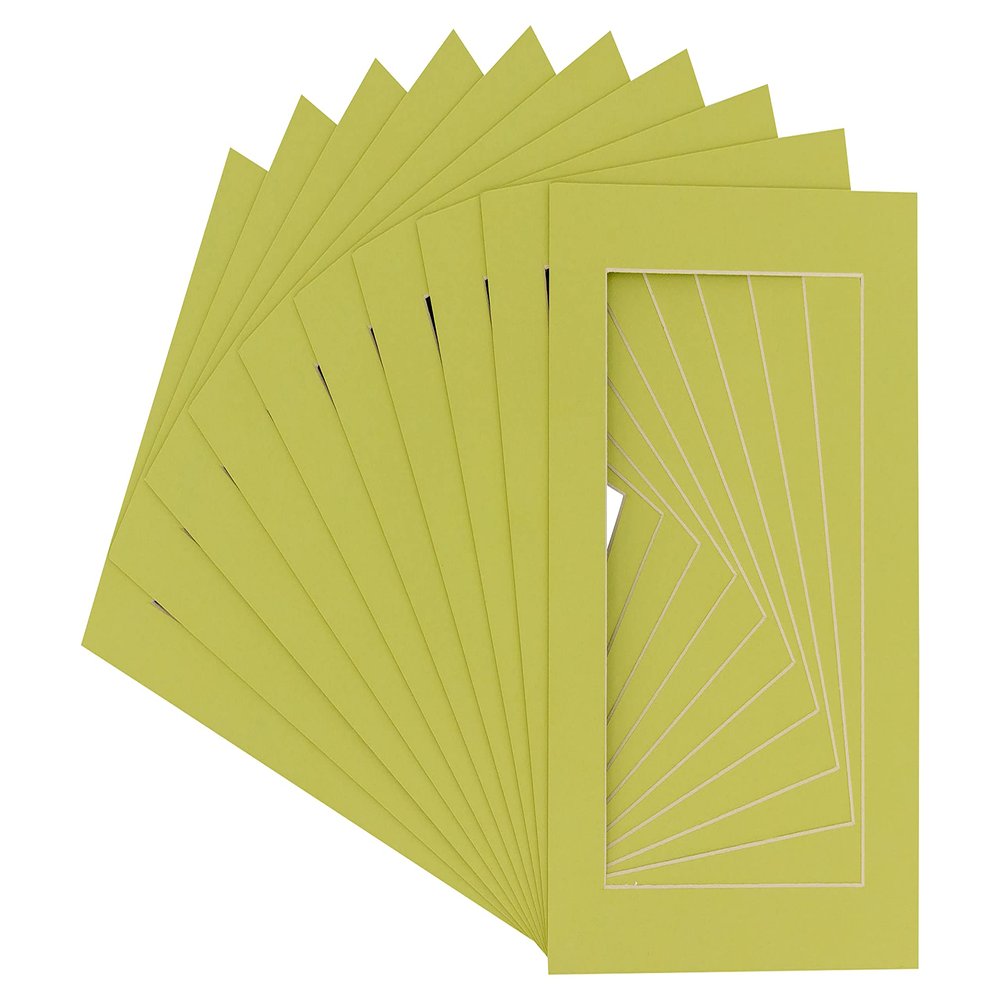 11x14 Mat for 12x18 Frame - Precut Mat Board Acid-Free Pistachio Green 11x14 Photo Matte For a 12x18 Picture Frame, Matboard for Family Photos, Show Kits, Art, Picture Framing, Pack of 100 Mats