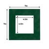5x5 Mat For 7x7 Frame - Precut Green Suede Square Shaped Photo Mat Board Opening - Acid Free Matte and Bevel Cut for Family Photos, Pack of 1 Matboard Show Kit With Acid Free Backing & Clear Bag view 3