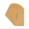 Poster Palooza 3x5 Mat For 6x7.5 Frame - Precut Beige Suede Oval Shaped Photo Mat Board Opening - Acid Free Matte to Protect Your Pictures - Bevel Cut for Family Photos, Pack of 100 Matboards view 1