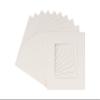Poster Palooza 5x5 Mat For 7x7 Frame - Precut Textured White Square Shaped Photo Mat Board Opening - Acid Free Matte to Protect Your Pictures - Bevel Cut for Family Photos, Pack of 10 Matboards view 1