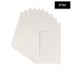 Poster Palooza 5x5 Mat For 7x7 Frame - Precut Textured White Square Shaped Photo Mat Board Opening - Acid Free Matte to Protect Your Pictures - Bevel Cut for Family Photos, Pack of 10 Matboards view 2