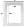 8.5x11 Mat for 12x16 Frame - Precut Mat Board Acid-Free Metallic Silver 8.5x11 Photo Matte For a 12x16 Picture Frame, Matboard for Family Photos, Show Kits, Art, Picture Framing, Pack of 25 Mats view 4