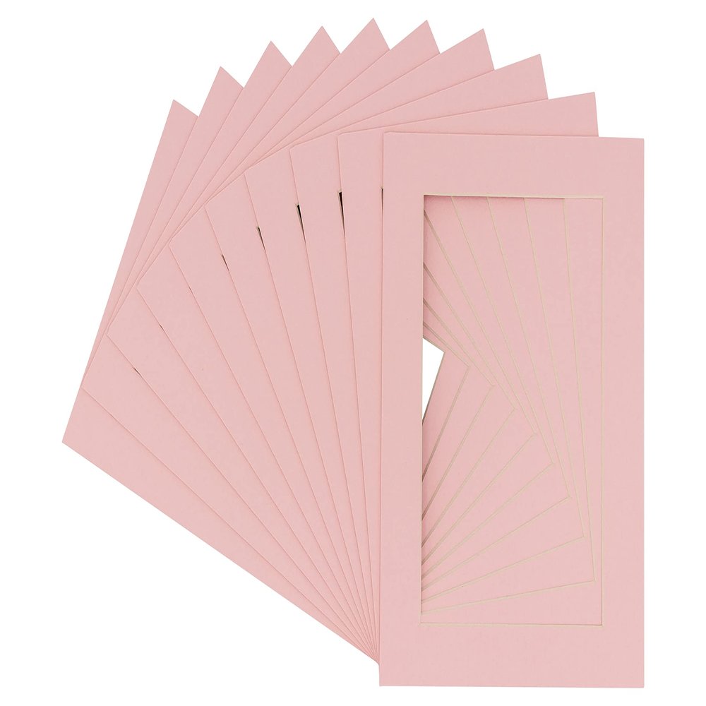 12x18 Mat for 16x20 Frame - Precut Mat Board Acid-Free Soft Pink 12x18 Photo Matte For a 16x20 Picture Frame, Premium Matboard for Family Photos, Show Kits, Art, Picture Framing, Pack of 100 Mats