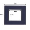 10x10 Mat for 20x20 Frame - Precut Mat Board Acid-Free Navy 10x10 Photo Matte Made to Fit a 20x20 Picture Frame, Premium Matboard for Family Photos, Show Kits, Art, Picture Framing, Pack of 1 Mat view 4
