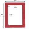 5x7 Mat for 8.5x11 Frame - Precut Mat Board Acid-Free Deep Red 5x7 Photo Matte Made to Fit a 8.5x11 Picture Frame, Premium Matboard for Family Photos, Show Kits, Art, Picture Framing, Pack of 10 Mats view 4