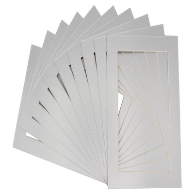 11x17 Mat for 16x20 Frame - Precut Mat Board Acid-Free Metallic Silver 11x17 Photo Matte For a 16x20 Picture Frame, Matboard for Family Photos, Show Kits, Art, Picture Framing, Pack of 100 Mats