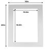 11x17 Mat for 16x20 Frame - Precut Mat Board Acid-Free Metallic Silver 11x17 Photo Matte For a 16x20 Picture Frame, Matboard for Family Photos, Show Kits, Art, Picture Framing, Pack of 100 Mats view 3