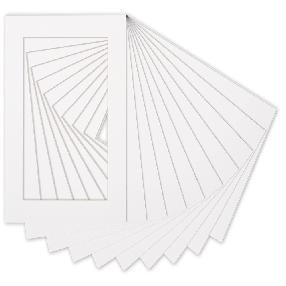 11x14 Mat for 12x16 Frame - Precut Mat Board Acid-Free White 11x14 Photo Matte Made to Fit a 12x16 Picture Frame, Premium Matboard for Family Photos, Show Kits, Art, Picture Framing, Pack of 100 Mats