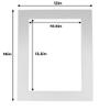 11x14 Mat for 12x16 Frame - Precut Mat Board Acid-Free Metallic Silver 11x14 Photo Matte For a 12x16 Picture Frame, Matboard for Family Photos, Show Kits, Art, Picture Framing, Pack of 100 Mats view 3