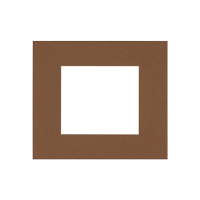 Poster Palooza 5x5 Mat For 7x7 Frame - Precut Aged Oak Brown Square Shaped Photo Mat Board Opening - Acid Free Matte to Protect Your Pictures - Bevel Cut for Family Photos, Pack of 1 Matboard