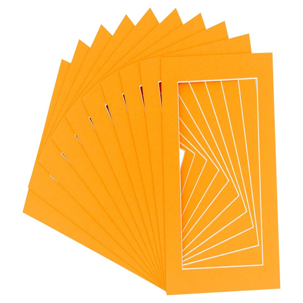 12x18 Mat for 16x20 Frame - Precut Mat Board Acid-Free Orange 12x18 Photo Matte Made to Fit a 16x20 Picture Frame, Premium Matboard for Family Photos, Show Kits, Art, Picture Framing, Pack of 100 Mats