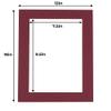 8x10 Mat for 12x16 Frame - Precut Mat Board Acid-Free Maroon 8x10 Photo Matte Made to Fit a 12x16 Picture Frame, Premium Matboard for Family Photos, Show Kits, Art, Picture Framing, Pack of 1 Mat view 4
