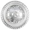 Leather Craft Belt Tack Rope Edge Flower Engraved Concho Screwback Conchos - Pack of 5 pcs (Bright Silver, 3/4") view 1