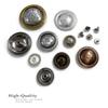 Leather Craft Belt Tack Rope Edge Flower Engraved Concho Screwback Conchos - Pack of 5 pcs (Bright Silver, 3/4") view 2