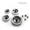 Cowboy Craft Saddle Headstall Belt Tack Flower Berry Engraved Concho Screwback Conchos - Pack of 5 pcs (Antique Gold, 1-1/2") view 2
