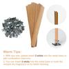 100 Pcs Smokeless Cherry Wood Candle Wicks, Long Lasting Flame, Easily Burn, Candle Cores with Stand and Glue Dot, Warning Label for DIY Candle Making view 3