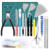 Glarks 39Pcs Model Tools Kit Model Building Tools Hobby Model Tools Modeler Basic Tool Model Kit Crafts Tools Universal for Model Cars Basic Model Building Fixing view 1
