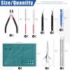 Glarks 39Pcs Model Tools Kit Model Building Tools Hobby Model Tools Modeler Basic Tool Model Kit Crafts Tools Universal for Model Cars Basic Model Building Fixing view 2