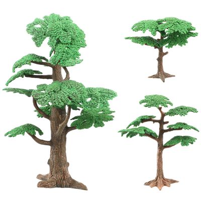 NUOBESTY Micro Landscape Decorations 3Pcs Miniature Cypress Tree Models Artificial Pine Tree Cypress Models Train Railways Architecture Landscape Scenery for DIY Scenery Craft Project Miniature Trees