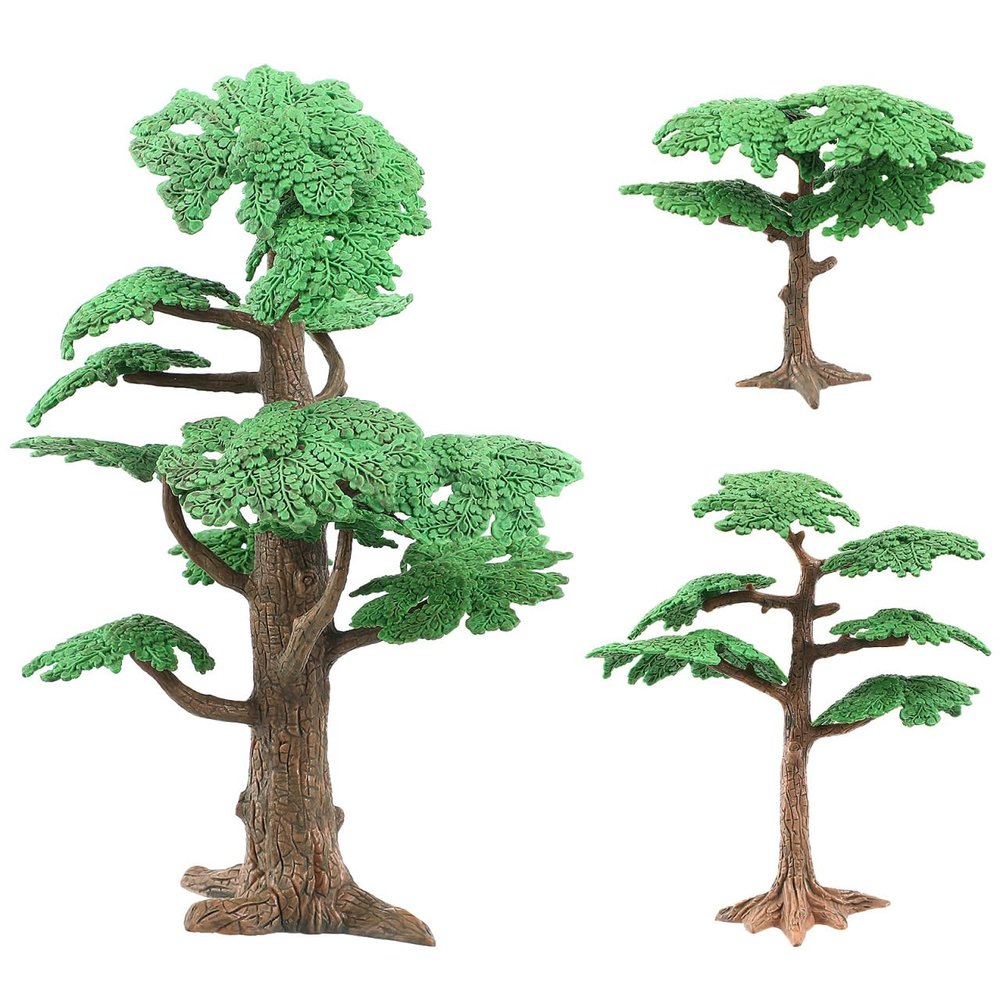 NUOBESTY Micro Landscape Decorations 3Pcs Miniature Cypress Tree Models Artificial Pine Tree Cypress Models Train Railways Architecture Landscape Scenery for DIY Scenery Craft Project Miniature Trees