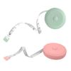 2 Pack Soft Automatic Retractable Tape Measure.60inch/150cm Body Waist,Tailor Sewing Craft, Cloth Fabric Measurement Digital Tape,Mini Collectible Pocket Kids Measuring Tape Tool(Green Pink) view 1