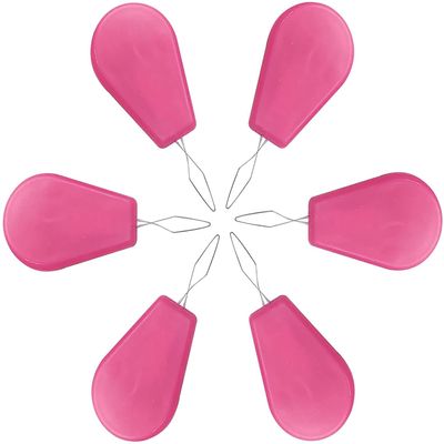 MJUHNHH 6Pcs Needle Threaders, Plastic Needle Threader for Hand Sewing, Wire Loop Tool, Simple DIY Needle Threader Great for Mending Clothes (Color : Hot Pink)