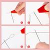MJUHNHH 6Pcs Needle Threaders, Plastic Needle Threader for Hand Sewing, Wire Loop Tool, Simple DIY Needle Threader Great for Mending Clothes (Color : Hot Pink) view 2