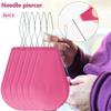 MJUHNHH 6Pcs Needle Threaders, Plastic Needle Threader for Hand Sewing, Wire Loop Tool, Simple DIY Needle Threader Great for Mending Clothes (Color : Hot Pink) view 4