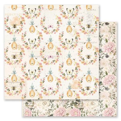 Miel Collection 12x12 Sheet - Honeybee - 1 Sheet 12x12 in, w/foil Details
