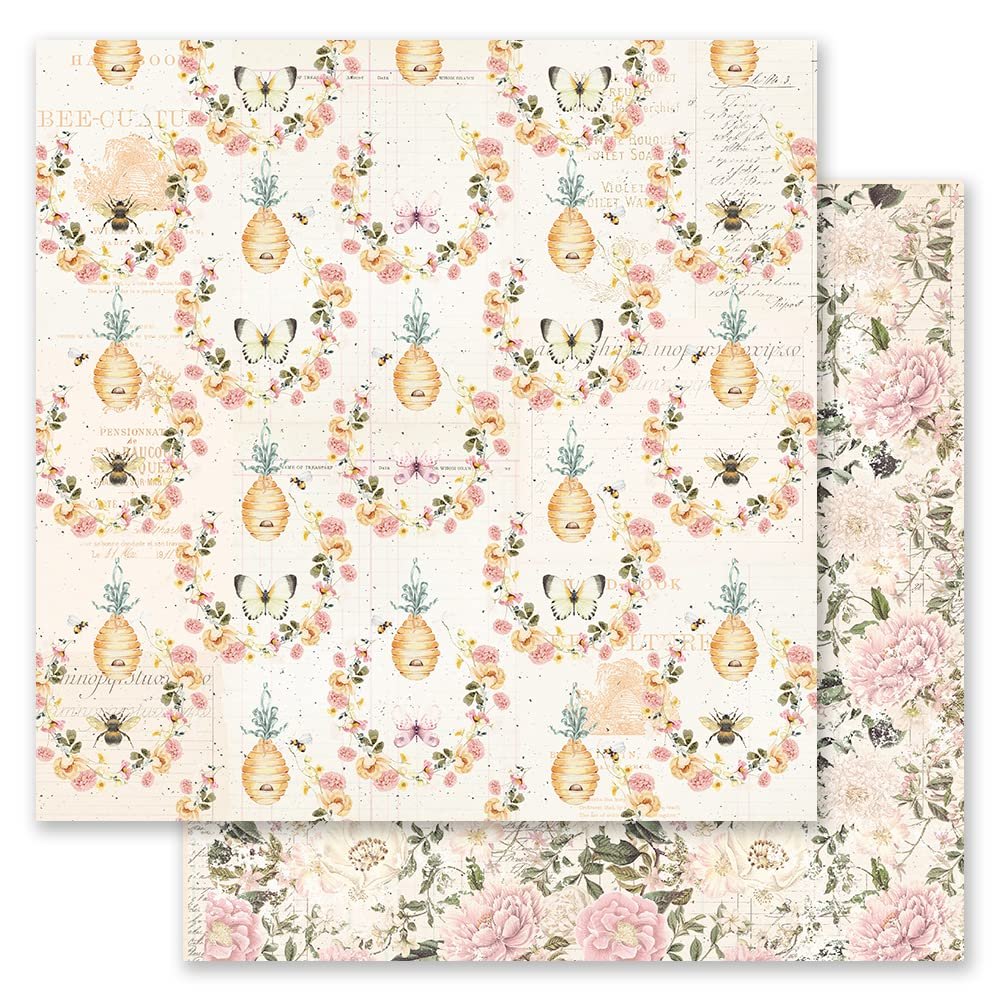 Miel Collection 12x12 Sheet - Honeybee - 1 Sheet 12x12 in, w/foil Details