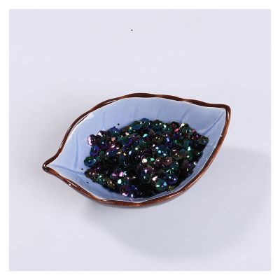 HANRUO 3D Cup Plum Blossom Sequin Multi Size 5mm 6mm 8mm 10mm Flower Sequins Fittings for Needlework Craft Costume Jewelery (Color : AB Black, Size : 5mm/1200pcs)
