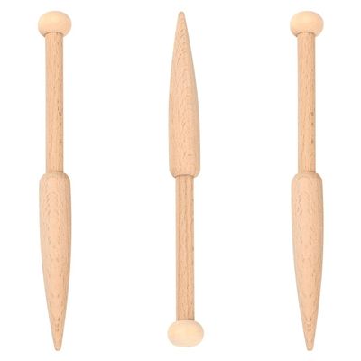 GORGECRAFT Wood Bobbin Stick Wooden Knitting Needles Single Head Weaving Loom Machines Tools Beech Shuttle Crochet Hook for DIY Wool Sweater Tapestry Rug Scarf Making Crafts Supplies
