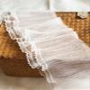 lace 15CM Wide Double Luxury Tulle Pleated Lace Fabric Elastic Ruffle Trim Easy To Clean Not Easy To Deform Suitable For Women Garment Dress DIY Sewing Fringe Supplies lace trim ( Color : Black ) view 3