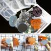 Mini Pocket Mirror Resin Molds,Double-Sided Foldable Compact Mirror Epoxy Resin Silicone Molds Jewelry Casting Seashell Cat Rose Round with Acrylic Mirrors (4PCS Mold+8PCS Mirror) view 2