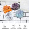 Mini Pocket Mirror Resin Molds,Double-Sided Foldable Compact Mirror Epoxy Resin Silicone Molds Jewelry Casting Seashell Cat Rose Round with Acrylic Mirrors (4PCS Mold+8PCS Mirror) view 3