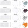 Mini Pocket Mirror Resin Molds,Double-Sided Foldable Compact Mirror Epoxy Resin Silicone Molds Jewelry Casting Seashell Cat Rose Round with Acrylic Mirrors (4PCS Mold+8PCS Mirror) view 4