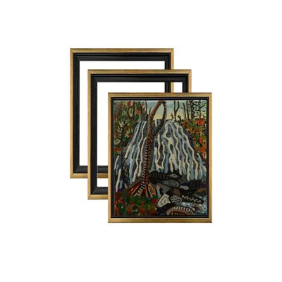 Cardinali Renewal Core Floater Frame, Antique Gold with Black Edge 12x24", 3/4" Deep, 3 Pack - Open Back Floating Canvas Frames, Hardware Included, Eco-Friendly, Simple DIY Assembly, Galleries, Studios