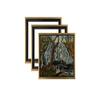 Cardinali Renewal Core Floater Frame, Antique Gold with Black Edge 12x24", 3/4" Deep, 3 Pack - Open Back Floating Canvas Frames, Hardware Included, Eco-Friendly, Simple DIY Assembly, Galleries, Studios view 1