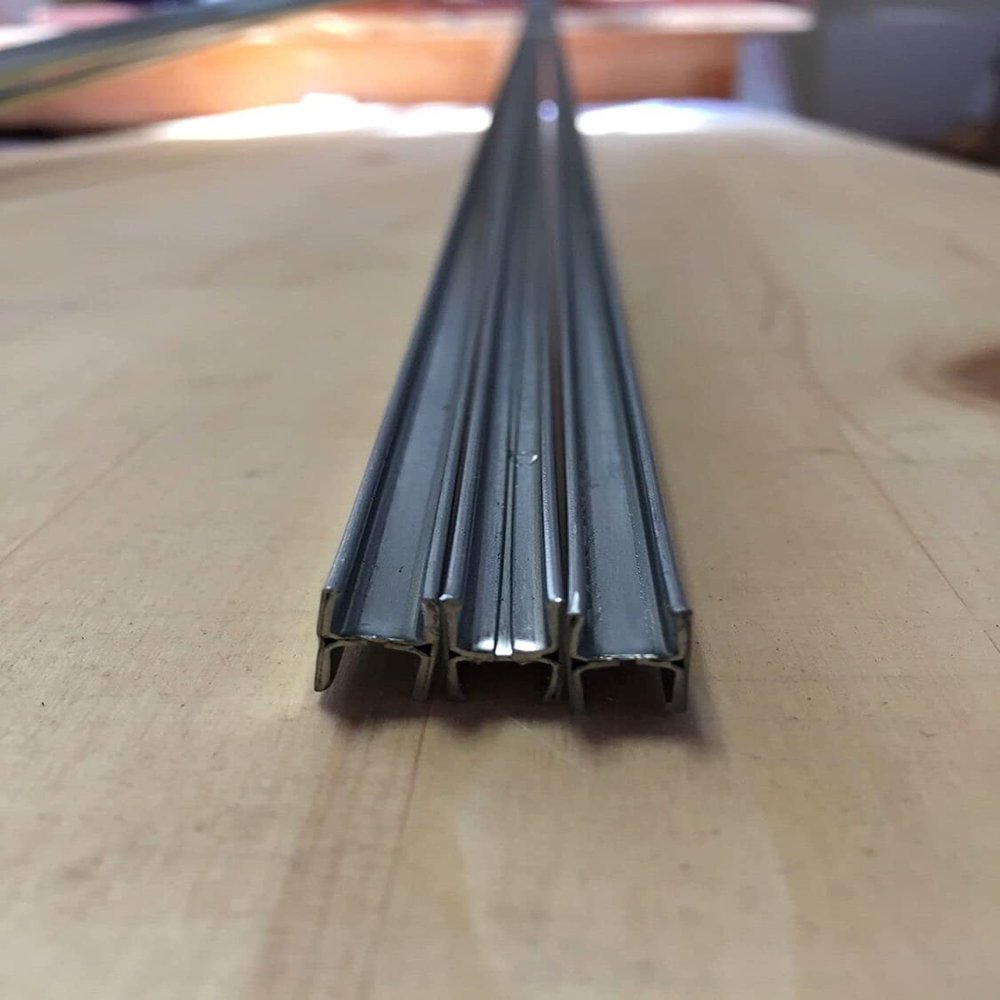 3/8in Flat H Zinc Came: Vareity Options by Binari Glass Studio (2ftx6)