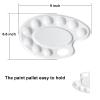 Hulameda Upgrade 4 Pack Paint Tray Palettes with Thumb Hole,Plastic Paint Pallets for Kids or Students to Craft DIY Painting or Have a Birthday Painting Party view 2