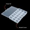 BangQiao 2 Pack Fixed 18 Grids Clear Plastic Compartment Container Case, Transparent Organizer Storage Divider Box with Lid for Bead, Button, Hardware, Screw, Sewing Kit, Craft Supplies view 3