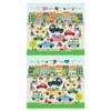 24" X 44" Panel Busy Street Animals in Cars Bicycles Scooters Skateboards Kids Multicolor Cotton Fabric Panel (D692.67) view 1