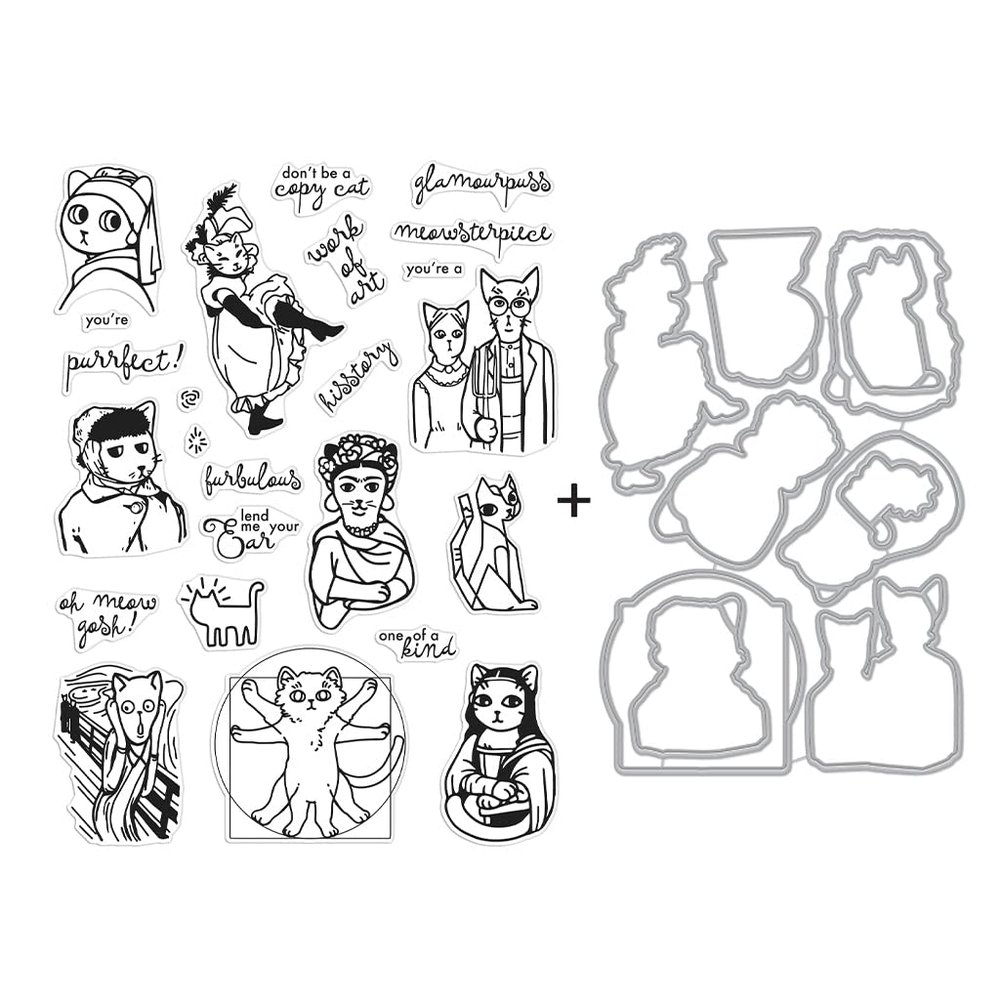 Hero Arts SB311 Bundle, Art Meowseum