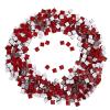 Red Mosaic Tiles for Crafts Bulk 1 Pound Square Shapes 0.4 Inch Stained Glass Pieces for Home Decoration or DIY Coasters Vase Crafts Mosaic Project - 500 Pieces view 1