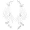 Embroidered Jeans Flower Embroidered Patches DIY Crafts 2pcs Flower Iron On Patches Applique Floral Applique for Clothes Jackets Hats Bags Wedding Decor view 1